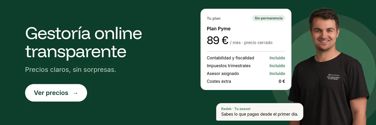 Gestoría online transparente. Precios claros, sin sorpresas. Ver precios